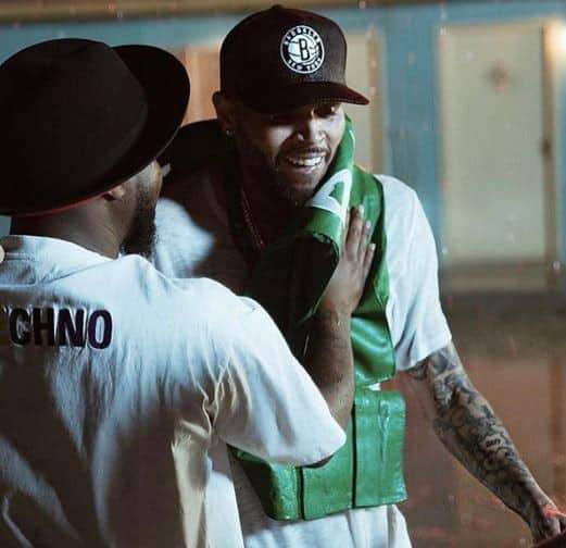 'My brother danced in the cold rain for me' - Davido shares new photos with Chris Brown