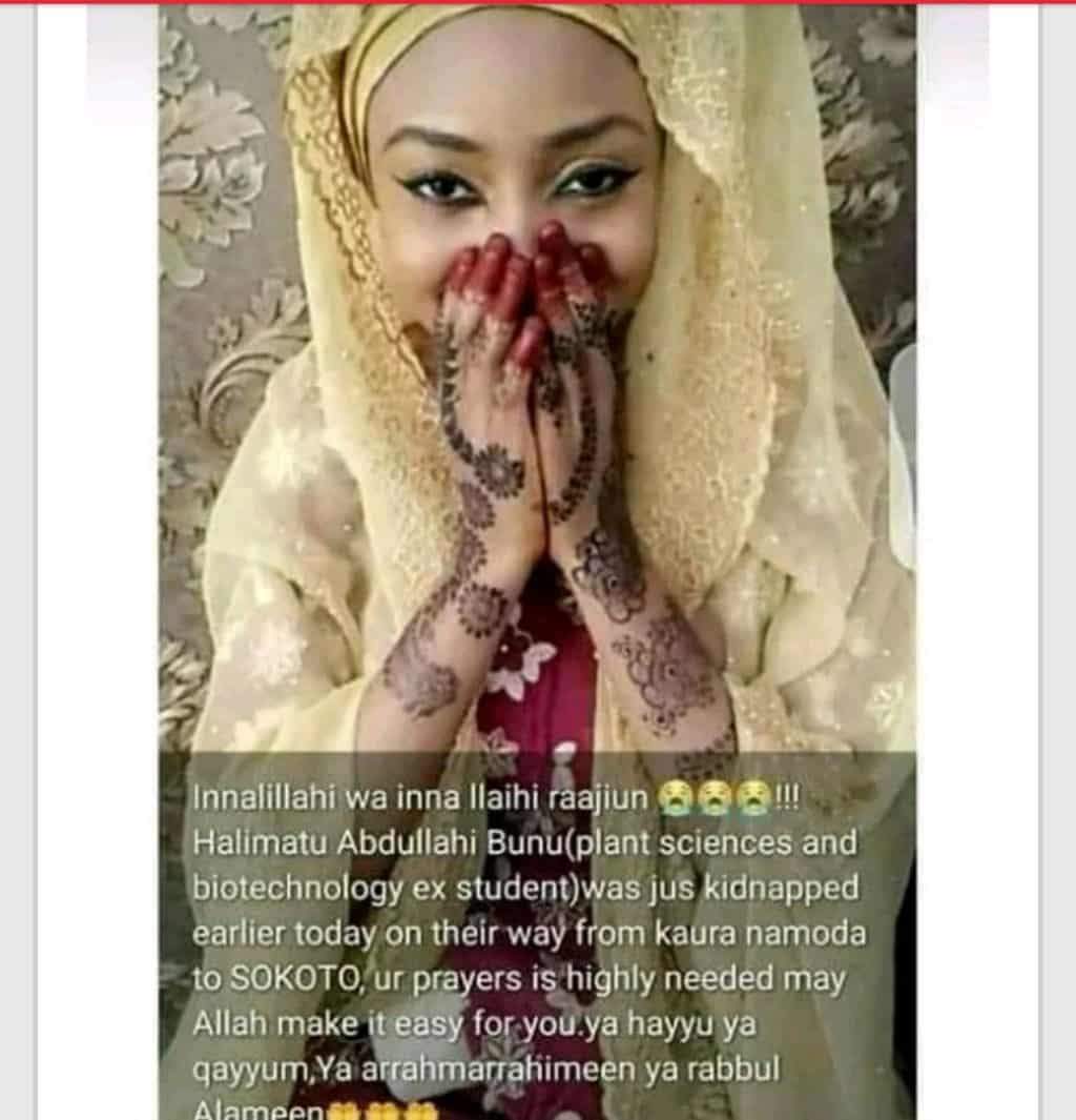 Kidnappers abduct newly married woman on her way to Sokoto