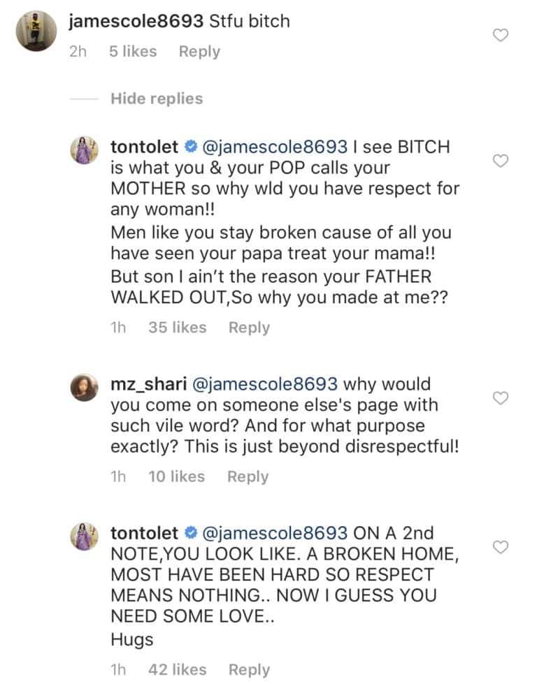 Tonto Dikeh slams troll over Khloe Kardashians boyfriend cheating on her with her sister's best friend