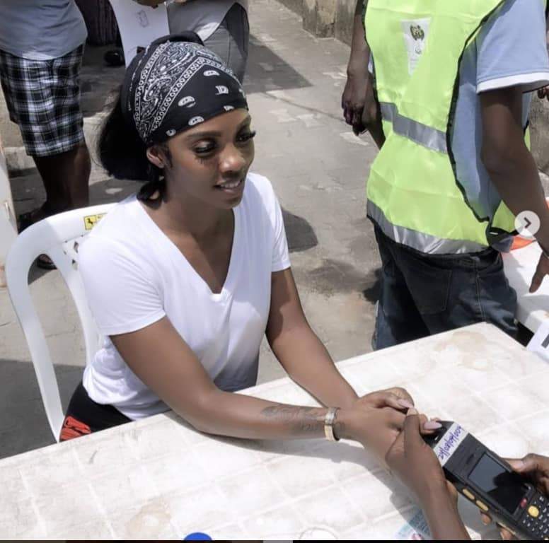 Checkout Nigerian celebrities spotted at various polling units (Photos)