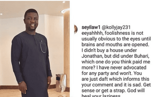 Seyi Law slams troll over presidential candidate