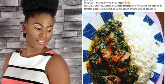 Woman Shows Off Rice & Stew She Made With Just N500 (Photo)