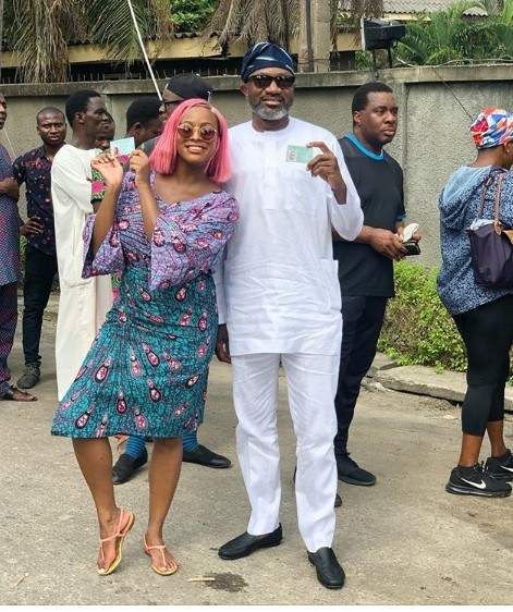 Checkout Nigerian celebrities spotted at various polling units (Photos)