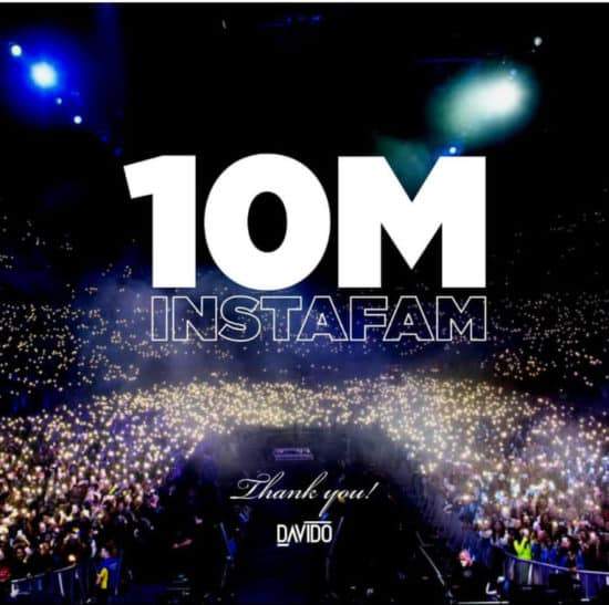 Davido hits 10m followers on Instagram