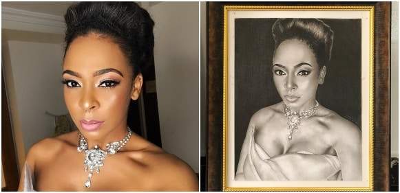 Tboss thanks fan who gifted her a portrait drawing