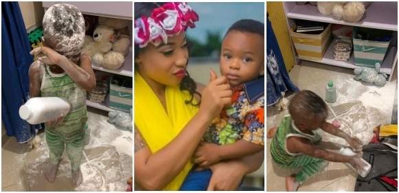 Tonto Dikeh reveals what she did to her son after he did this