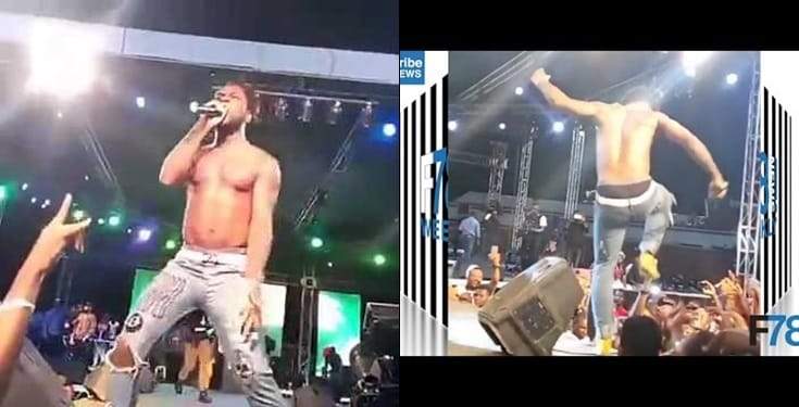 Burna Boy apologizes for kicking a fan who tried to rob him (Video)