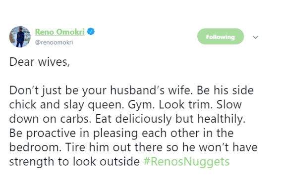 Reno Omokri dishes out marital advice to wives