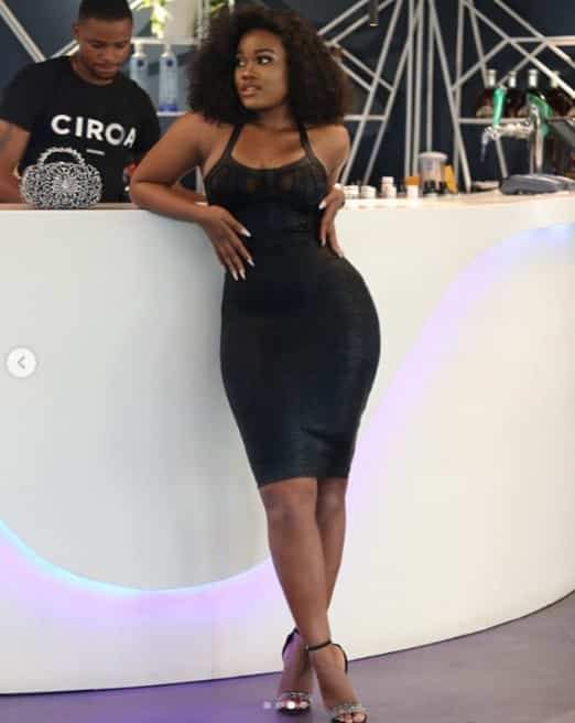 BBNaija's Cee-C Flaunts Hourglass Shape In Sexy Black Dress (Photos)