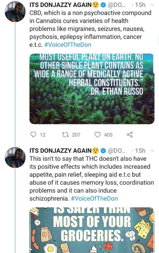 Don Jazzy calls for the legalization of weed in Nigeria