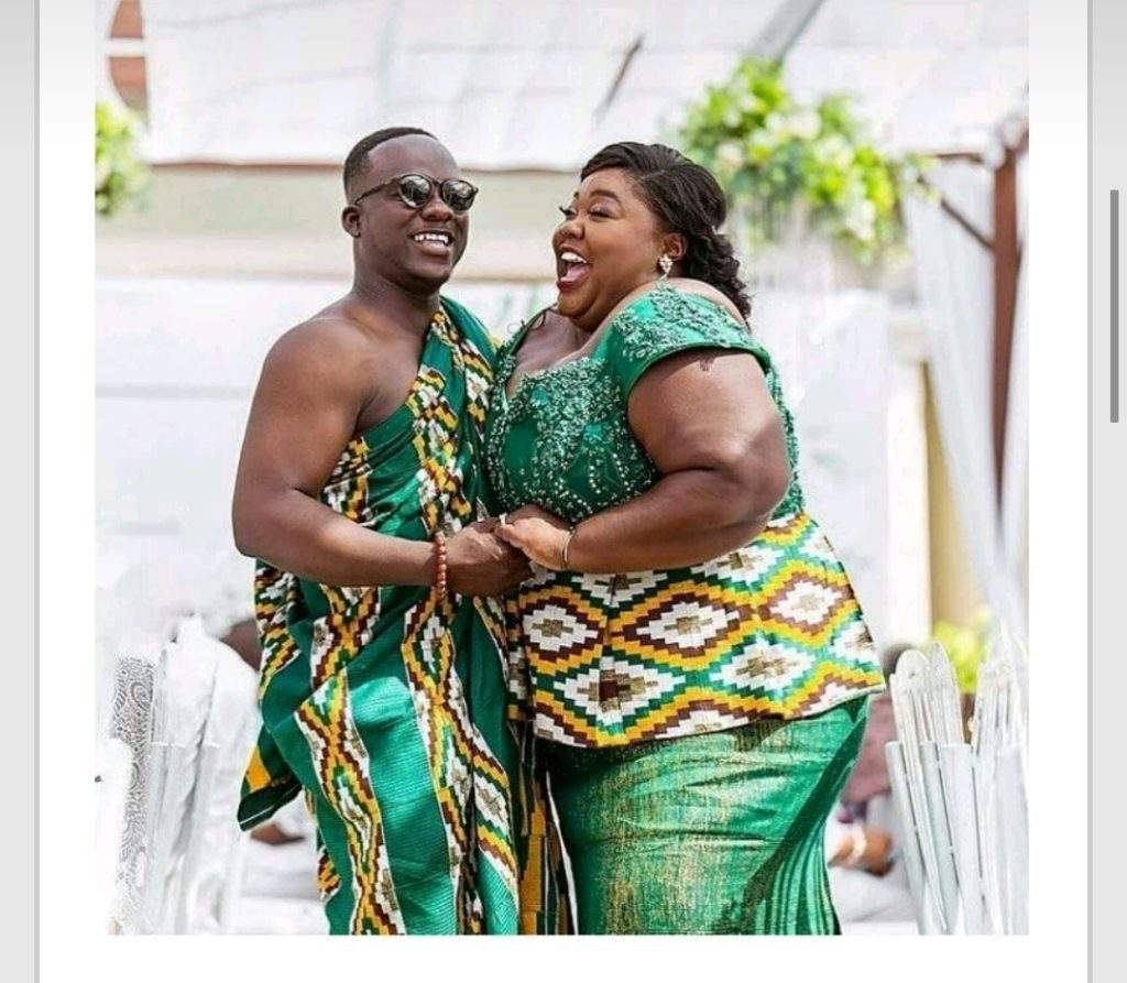 Adorable photos of Ghanaian man with his plus-size bride
