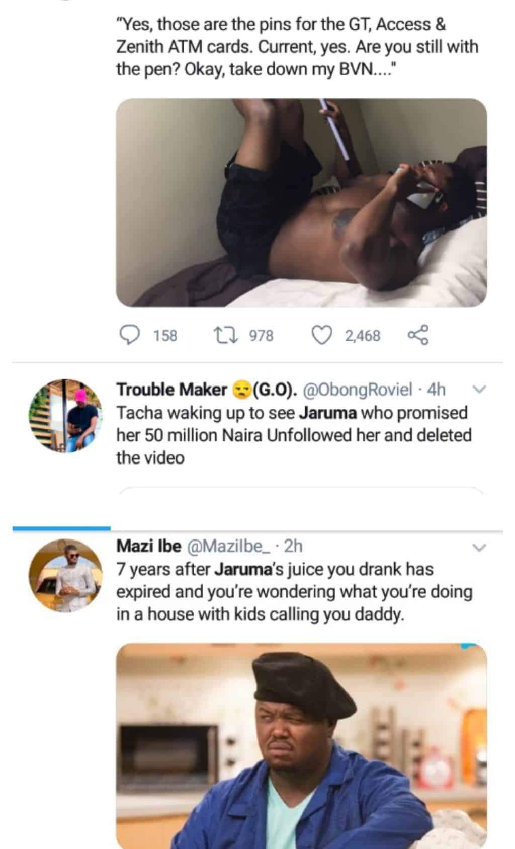 #BBNaija: Titans blast Jaruma on Twitter for 'using' and 'dumping' their queen, Tacha