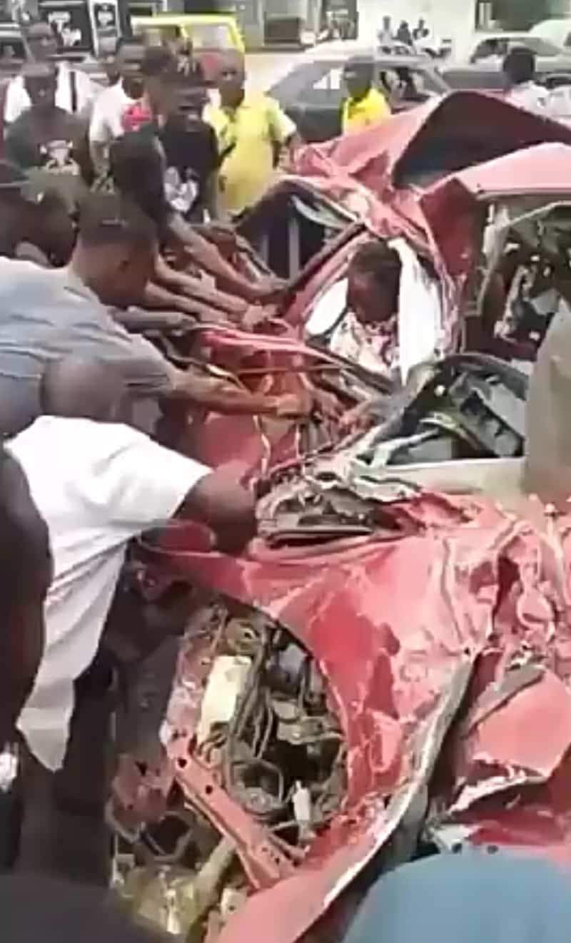 Woman miraculously survives a fatal accident in Benin City