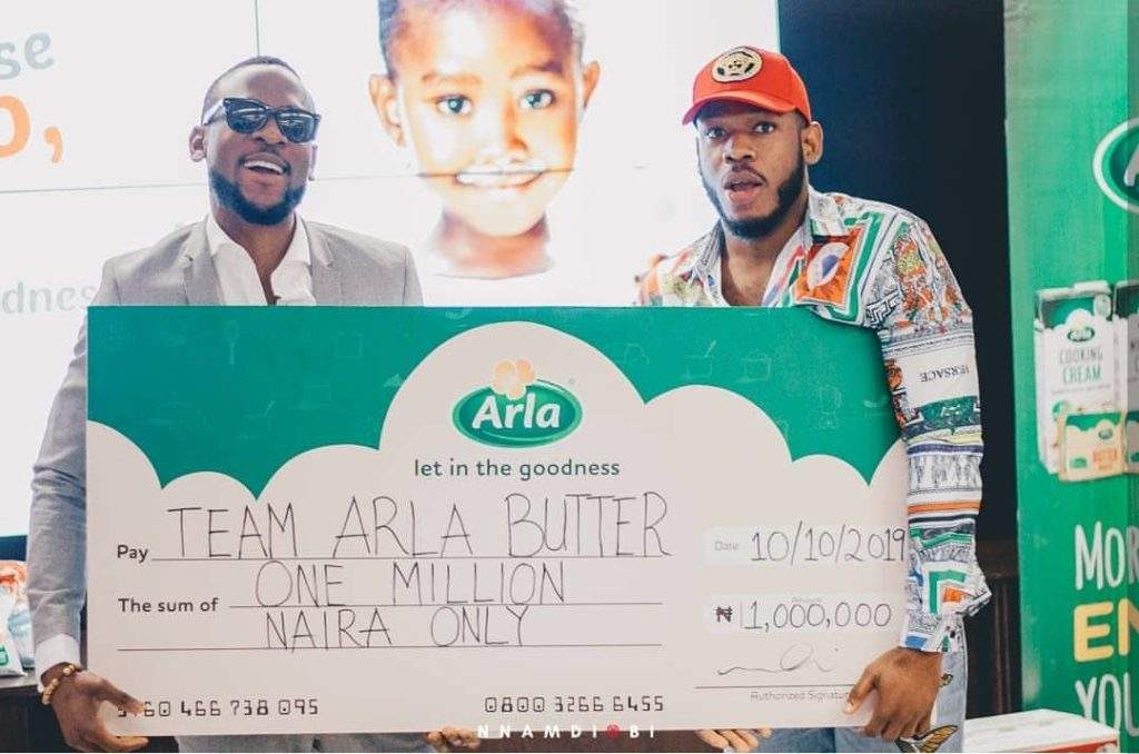 #BBNaija: Omashola and Frodd receive N1million as they bag ambassador deal with Arla Butter