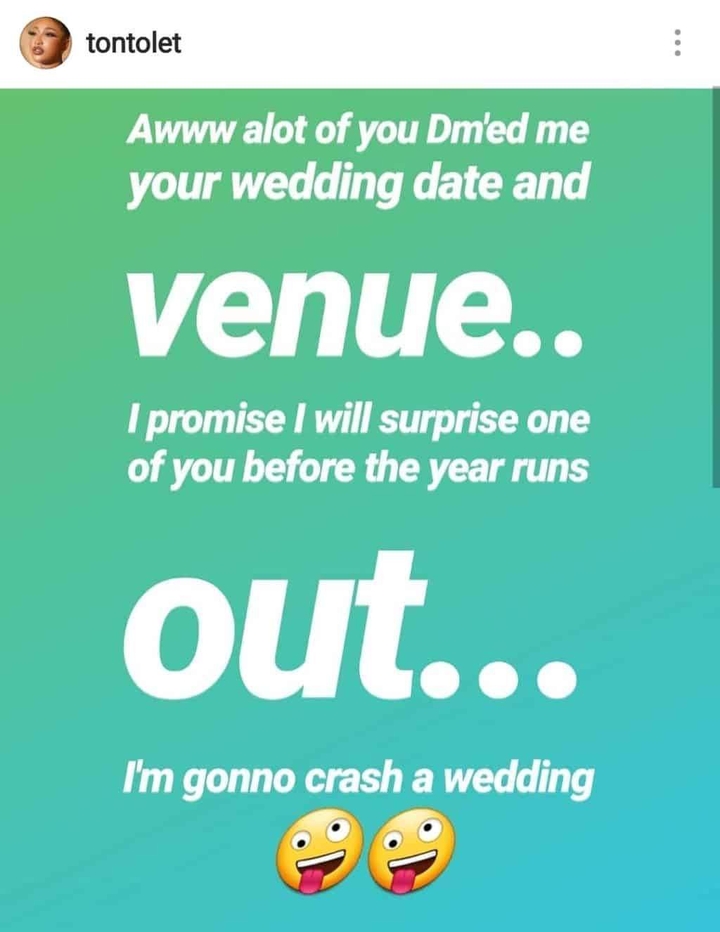 Tonto Dikeh promises to attend wedding of one lucky fan