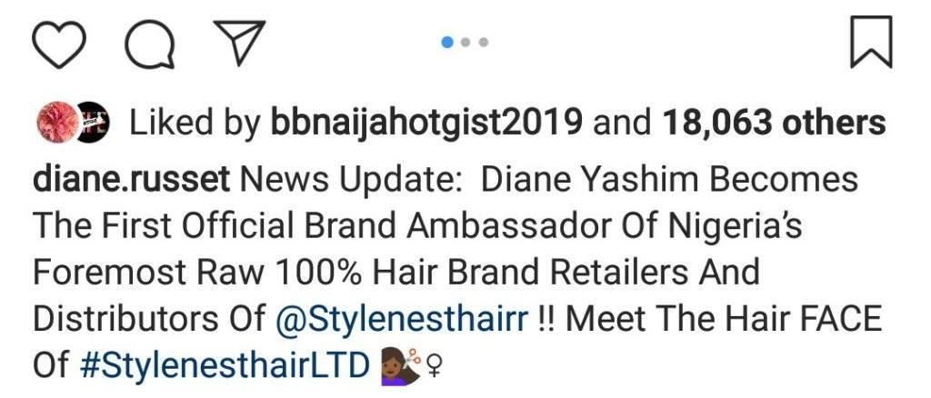 Diane seals another endorsement deal with 'Stylenesthair'