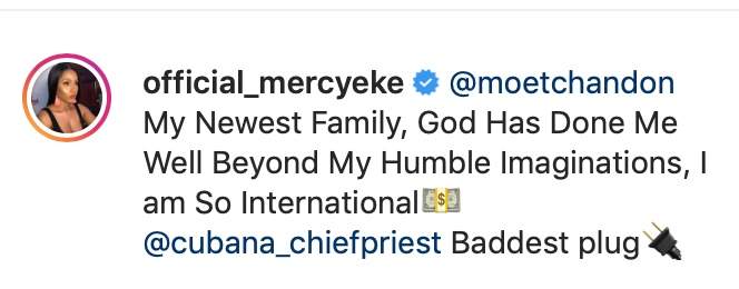 #BBNaija Mercy bags endorsement deal with MoetChandon