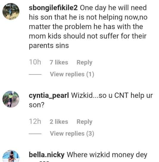 Wizkid's Baby-Mama Solicits For Funds Online