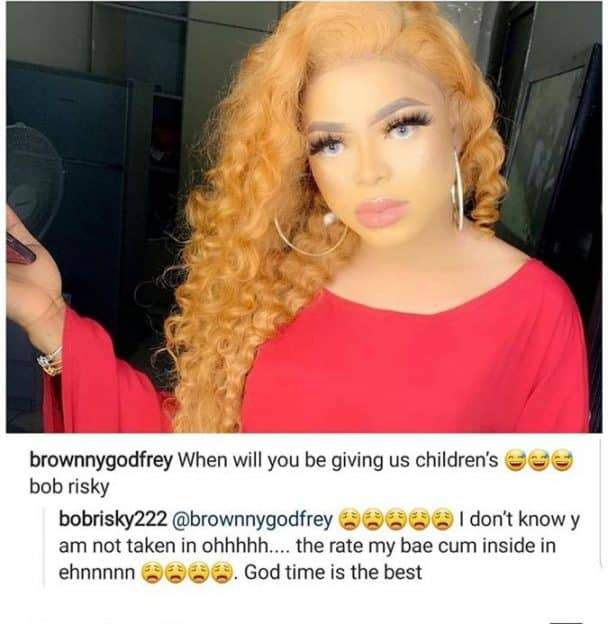 Bobrisky speaks on giving birth to a child