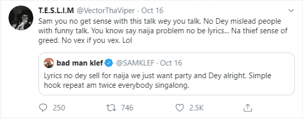 'You're senseless' - Rapper Vector tells music producer, Samklef