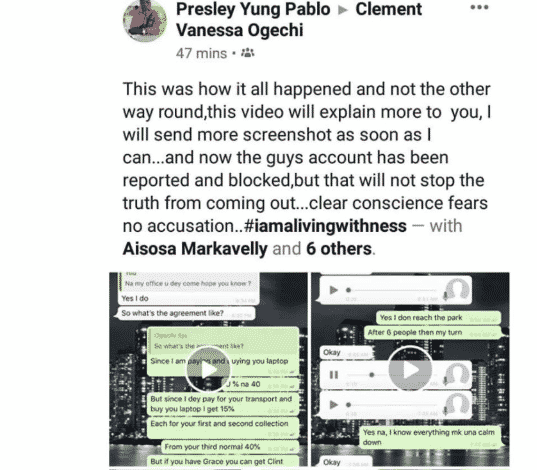 Nigerian lady who said she was raped after she traveled to Ghana to learn Forex, allegedly went to learn yahoo-yahoo