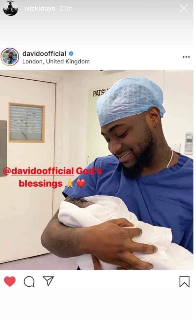 Wizkid congratulates Davido on the birth of his son