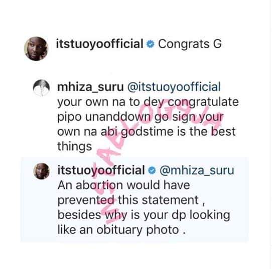 Tuoyo blasts a lady who trolled him for always congratulating ex-BBN housemates bagging endorsements