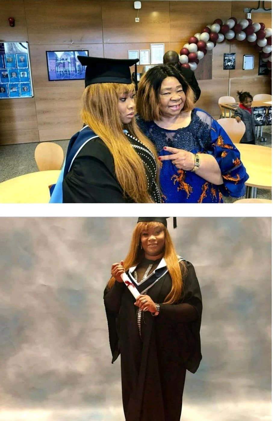 Don Jazzy's younger sister bags first class from UK University (Photos)