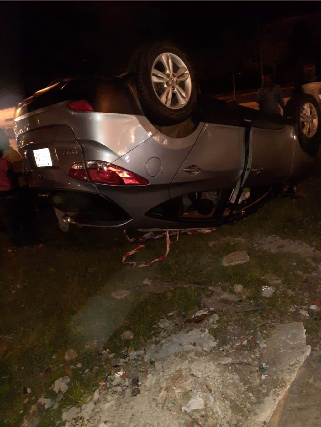 Man survives ghastly car accident in Abuja (Photos)