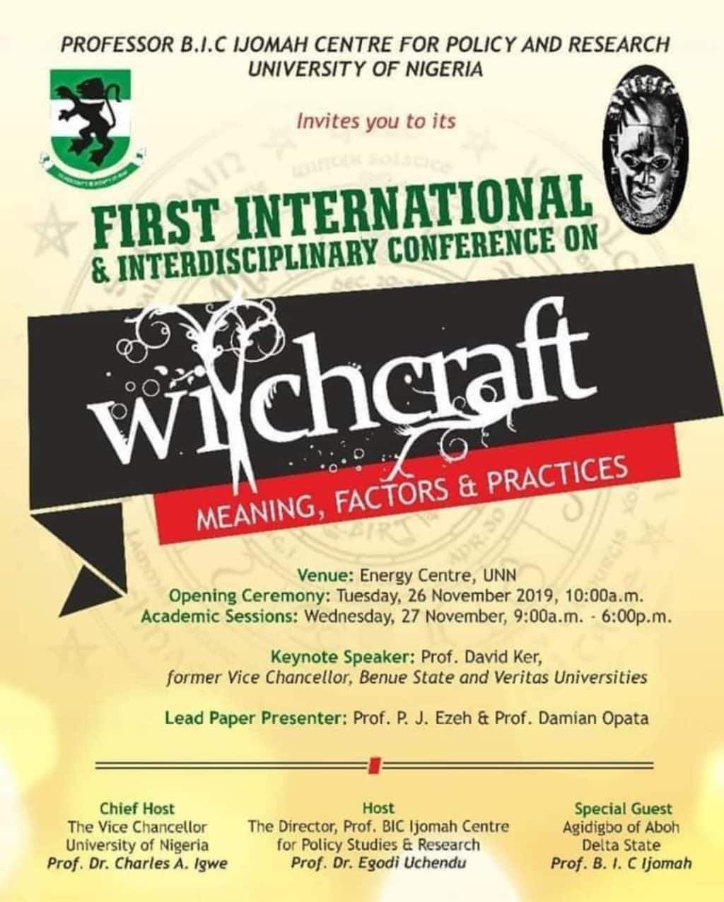 Prayer warrior calls on God as UNN sets to hold a conference on witchcraft