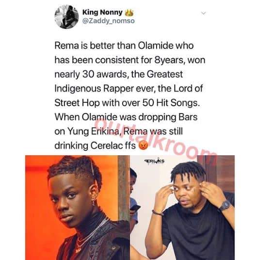 'Rema is better than Olamide who has been consistent for 8 years' - Man reveals