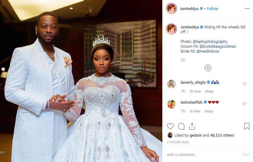 'Riding till the wheels fall off' - Teddy A says as he shares new photo with his wife BamBam