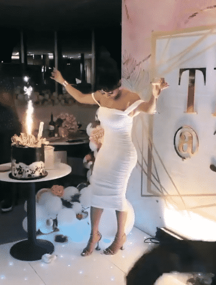 Photos and videos from Toke Makinwa's 35th birthday dinner in Lagos