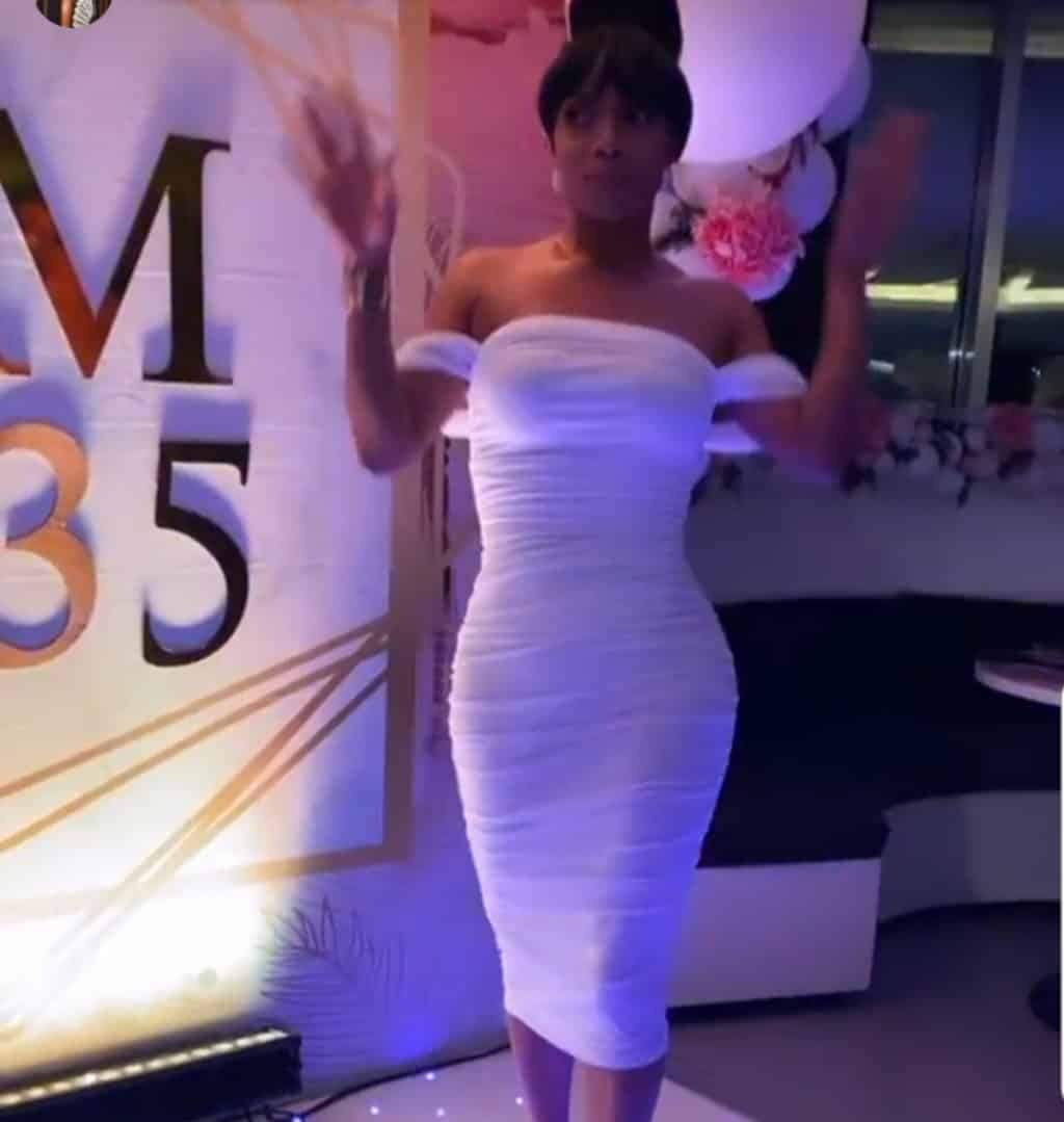 Photos and videos from Toke Makinwa's 35th birthday dinner in Lagos