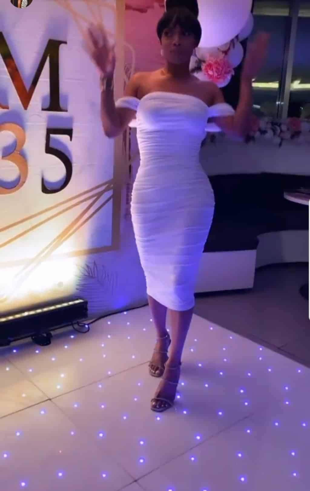 Photos and videos from Toke Makinwa's 35th birthday dinner in Lagos