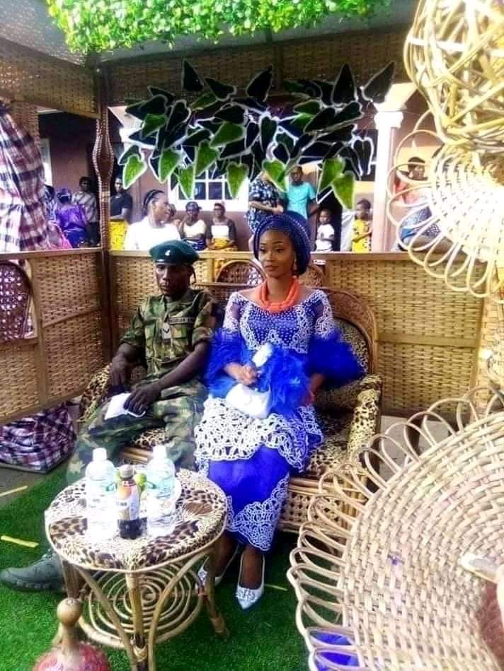 Military man refuses to wear traditional attire for marriage rites (Photos)