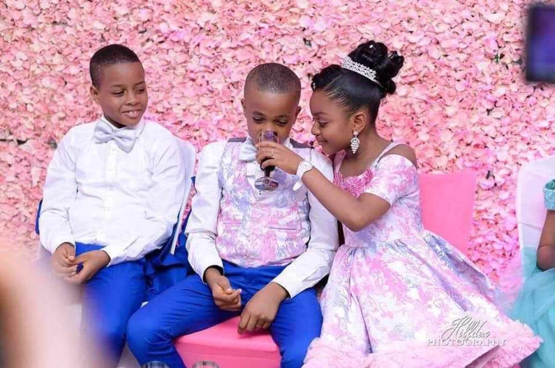 Photos from the staged wedding between two kids sparks reactions