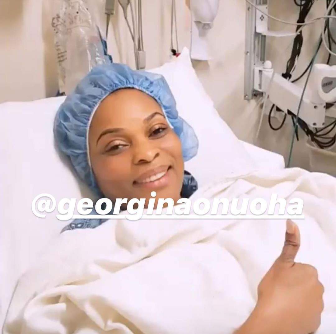 'It ended in praise'- Georgina Onuoha says after a successful surgery (Photos)