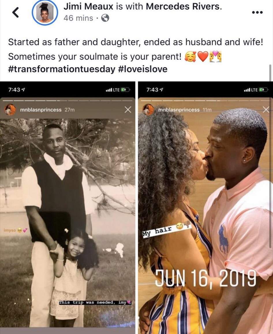 'Started as father and daughter, ended as husband and wife' - Lady says as she kisses her father