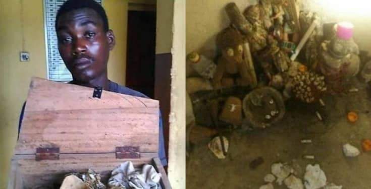 Suspected ritualist arrested as police recover mini coffin, fetish items