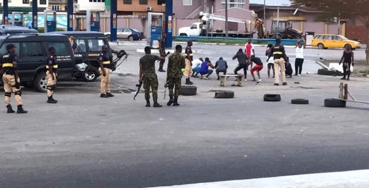 Lagos residents punished by soldiers for coming out to exercise despite lockdown order