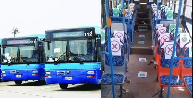 Check out the new sitting arrangement of BRT buses in Lagos (Photos/Video)