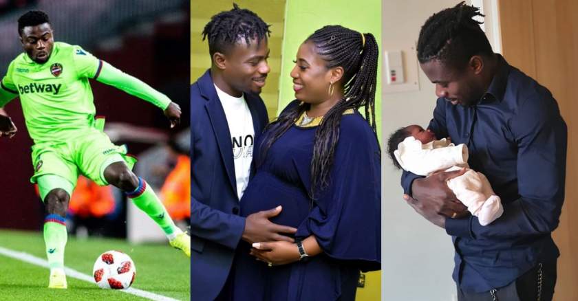 Super Eagles and Levante United player, Simon and wife, welcome new baby girl