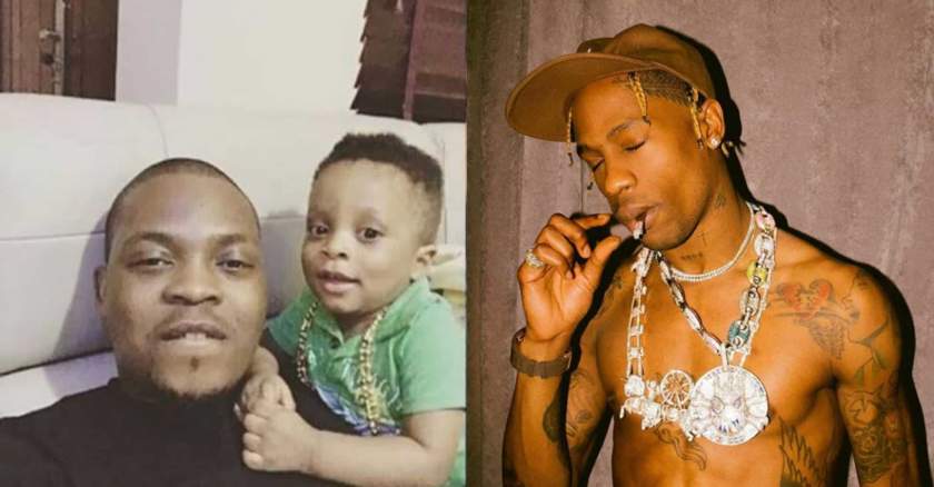 "My son won't let us listen to any song if it's not Travis Scott's" - Olamide cries out (video)