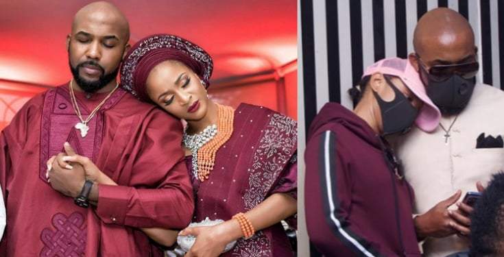 BankyW And His Beautiful Wife, Adesua Etomi Hit The Studio Together (Photos)