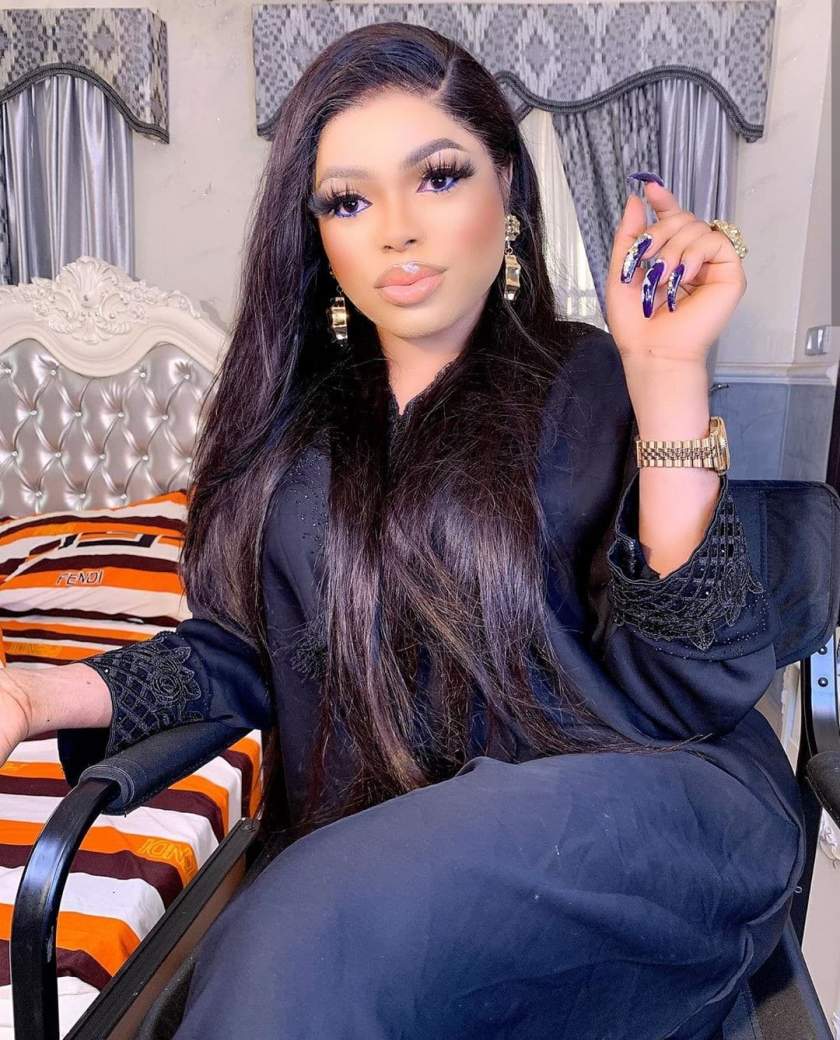 'My baby said it is not big enough' - Bobrisky says as he shows off his bum