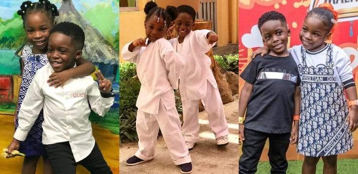 10 times Davido's daughter and Tiwa Savage' son served us friendship goals (Photos)