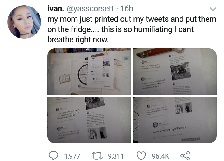 Lady narrates how her mom printed her illicit tweets and made her read them aloud