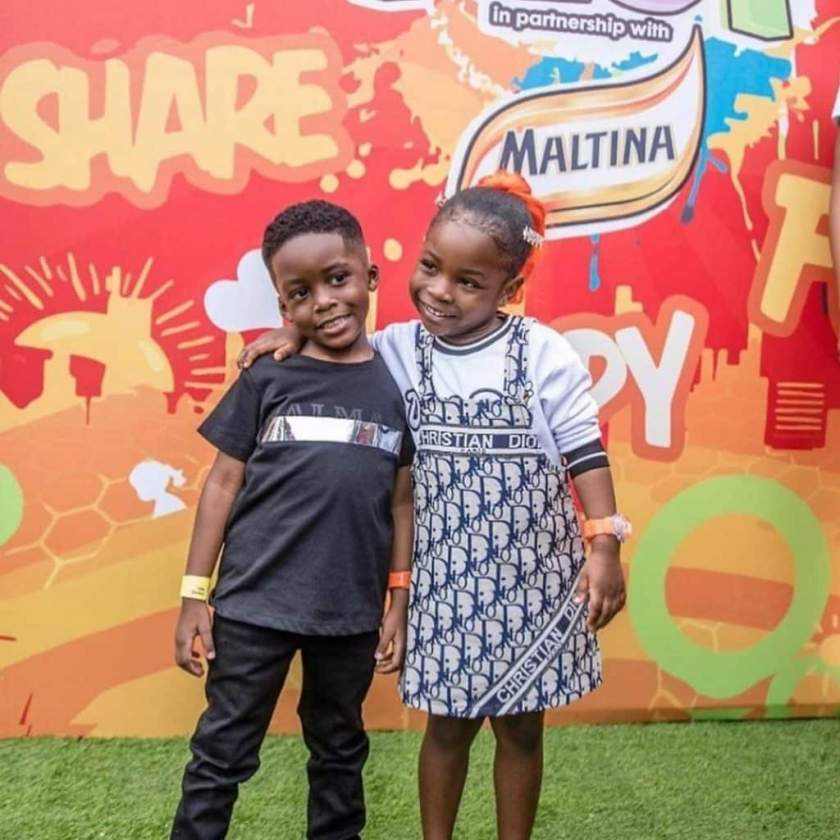 10 times Davido's daughter and Tiwa Savage' son served us friendship goals (Photos)