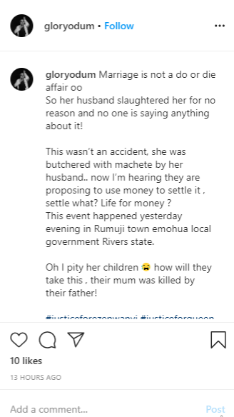 Lady hacked to death by her abusive husband